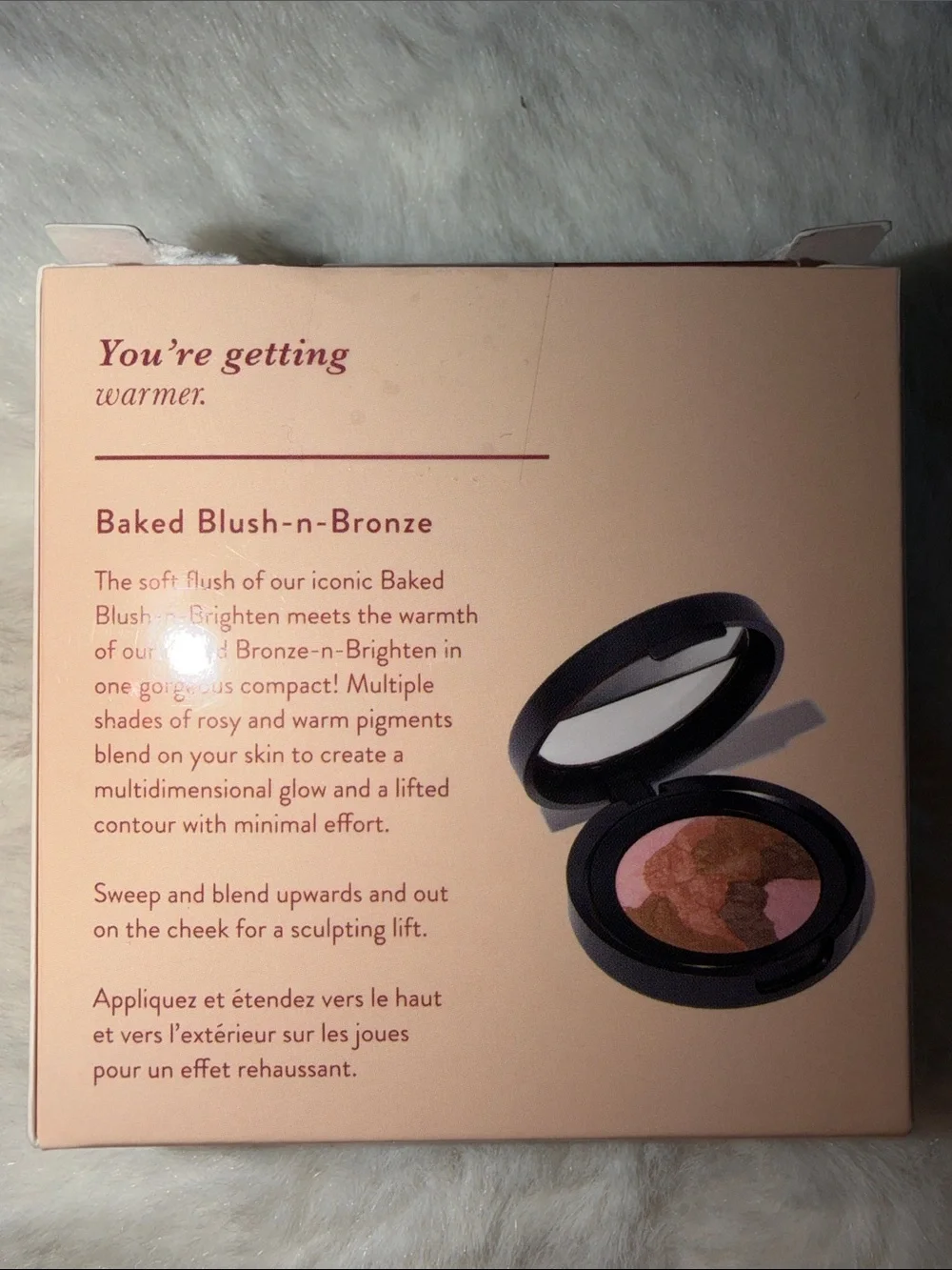 Laura Geller Marbleized Baked Blush-N-Bronze 2-in-1 Earthy bronze natural NEW